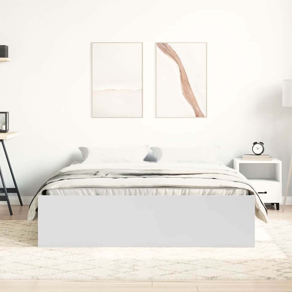 Bed Frame without Mattress White 150x200 cm Price