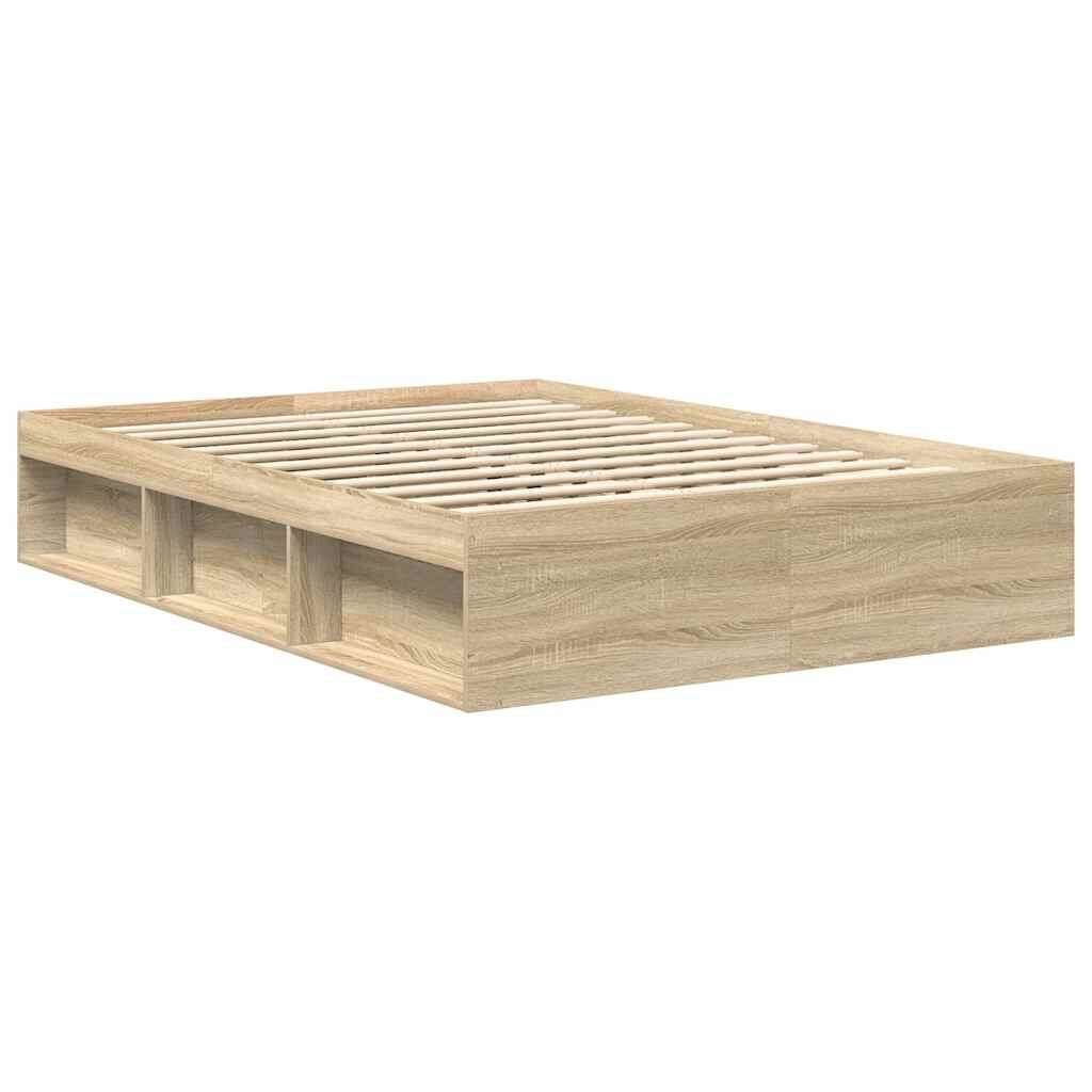 Bed Frame without Mattress Sonoma Oak 150x200 cm Price