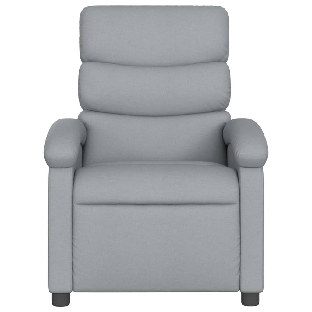 Massage Recliner Chair Light Grey Fabric Price