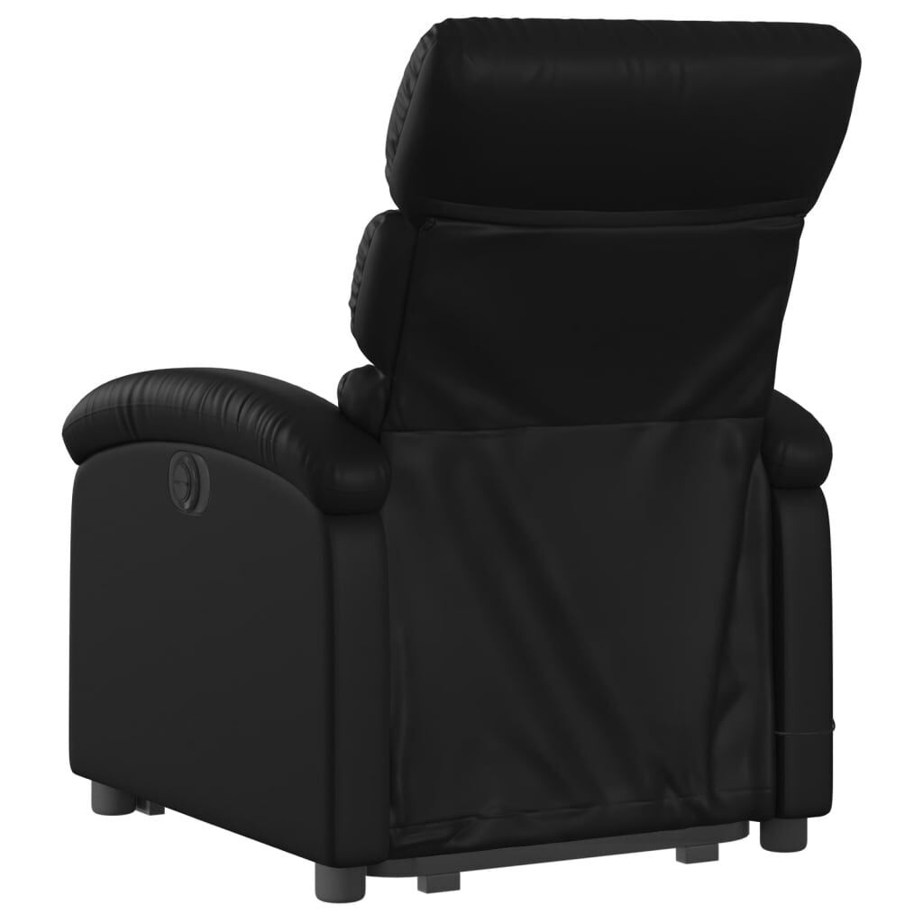 Electric Stand up Massage Recliner Chair Black Faux Leather Price