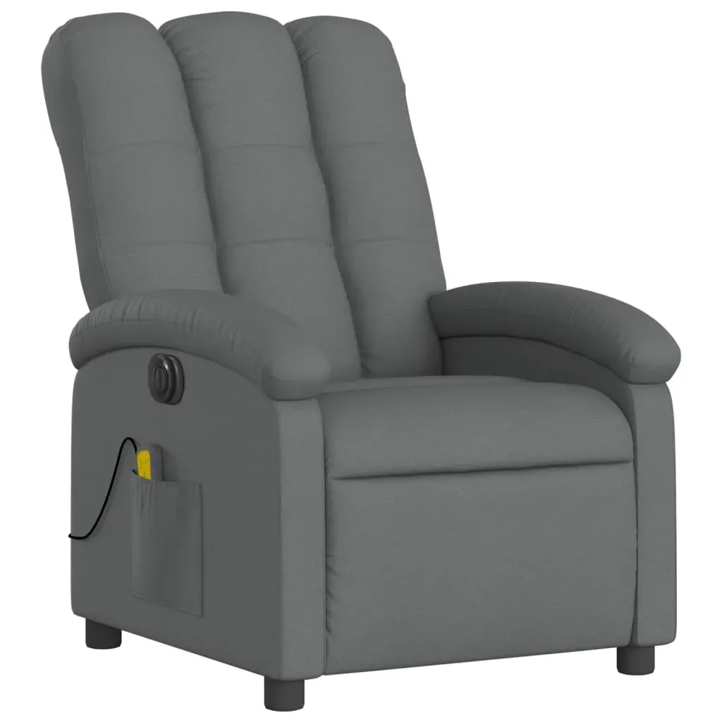 Electric Massage Recliner Chair Dark Grey Fabric Price