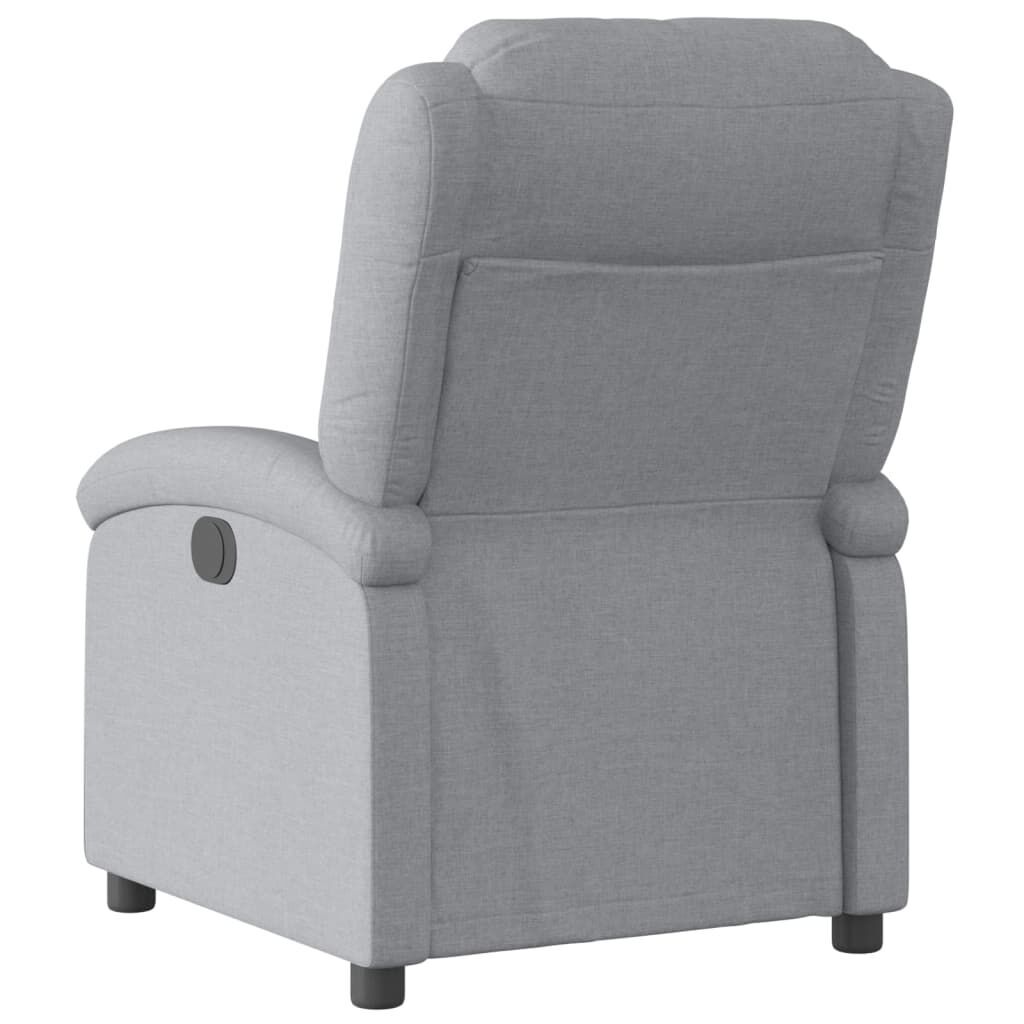Electric Recliner Chair Light Grey Fabric Price