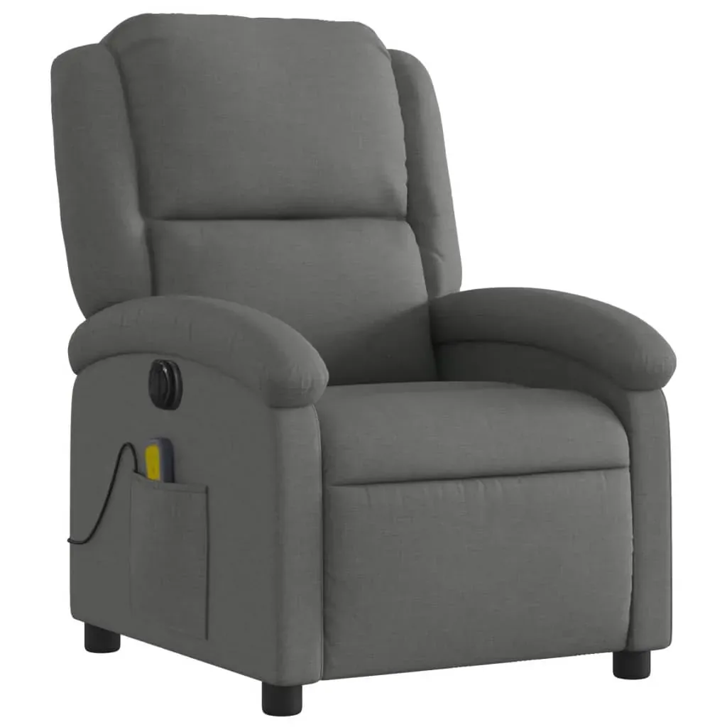 Electric Massage Recliner Chair Dark Grey Fabric Price