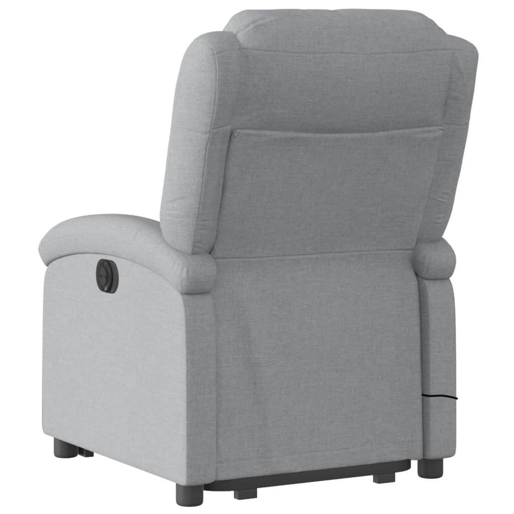 Stand up Massage Recliner Chair Light Grey Fabric Price