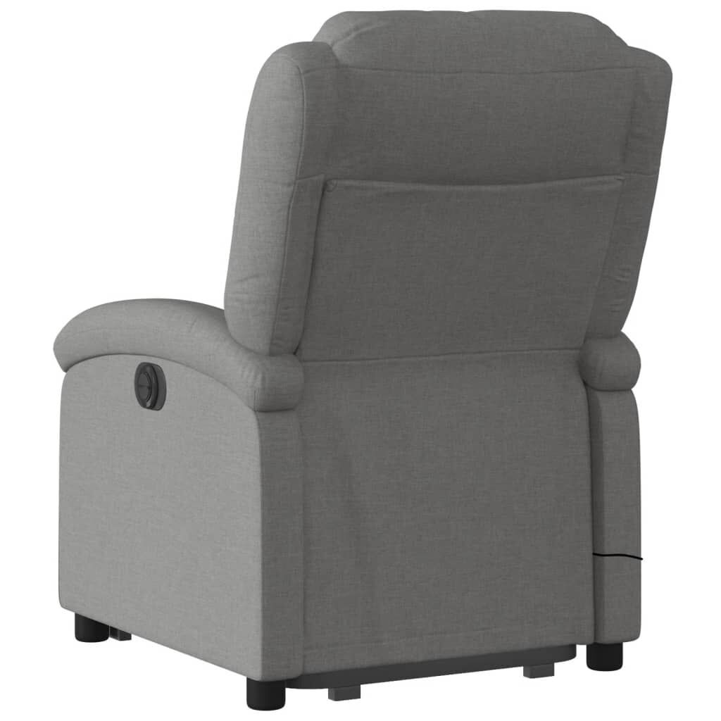 Stand up Massage Recliner Chair Dark Grey Fabric Price