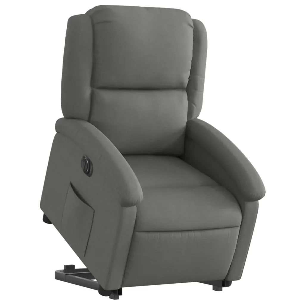 Electric Stand up Recliner Chair Dark Grey Fabric Price