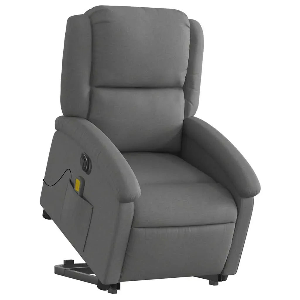 Electric Stand up Massage Recliner Chair Dark Grey Fabric Price