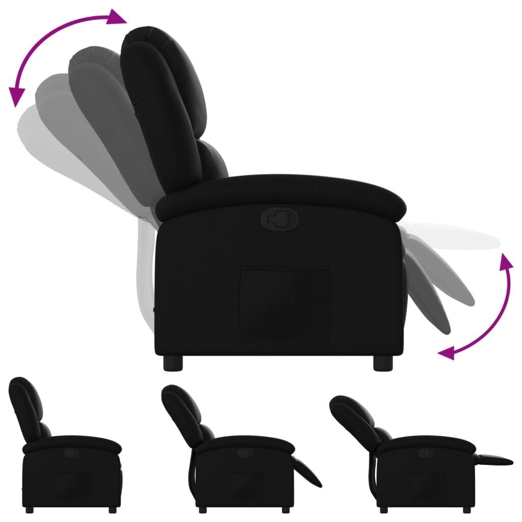 Recliner Chair Black Faux Leather Price