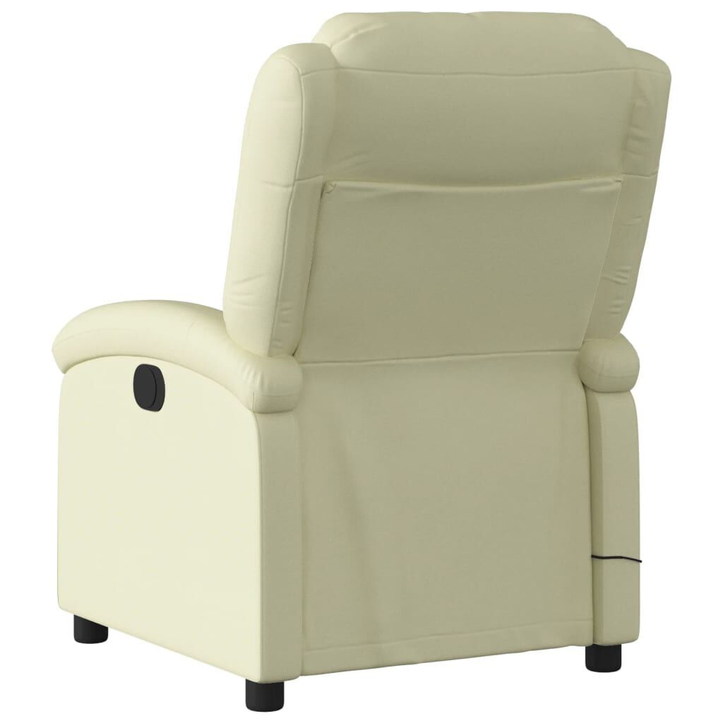Massage Recliner Chair Cream Real Leather Price