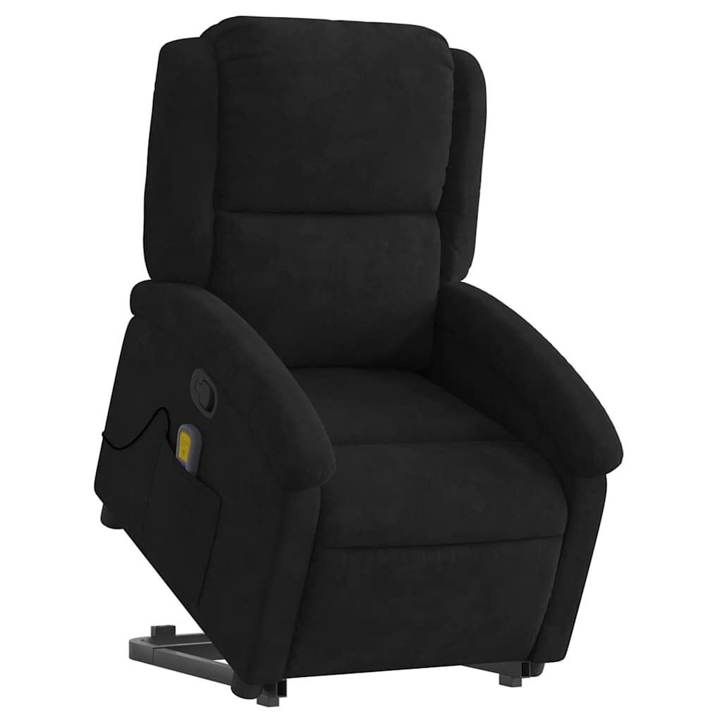 Stand up Massage Recliner Chair Black Velvet Price