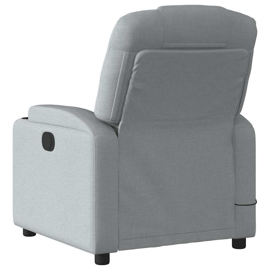 Massage Recliner Chair Light Grey Fabric Price