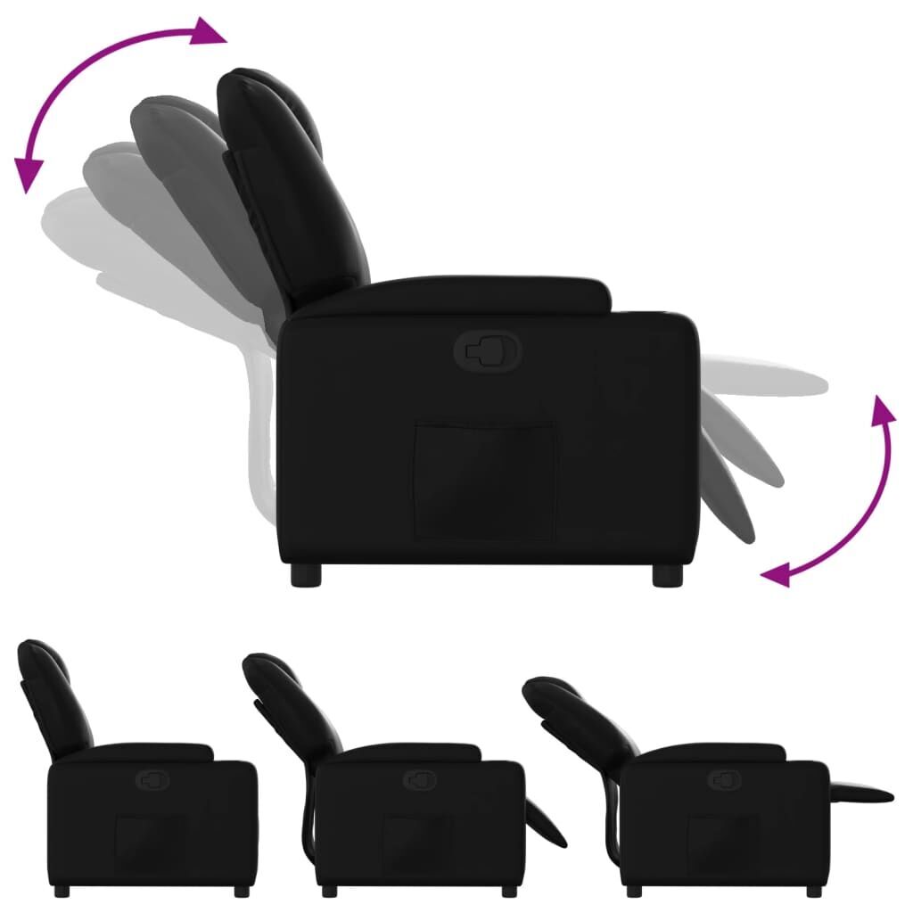 Recliner Chair Black Faux Leather Price