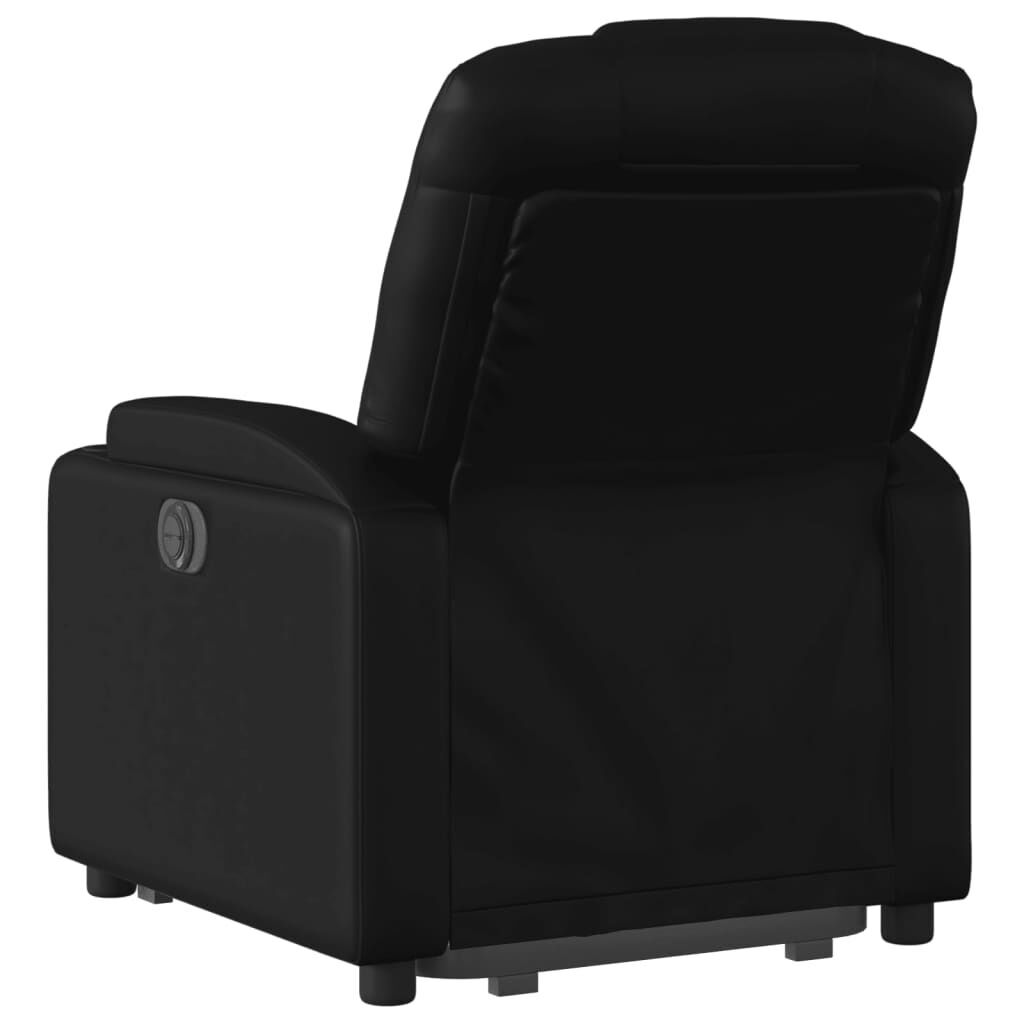 Stand up Recliner Chair Black Faux Leather Price