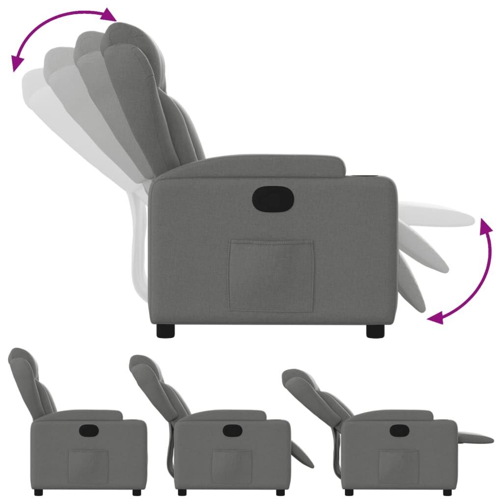 Recliner Chair Dark Grey Fabric Price