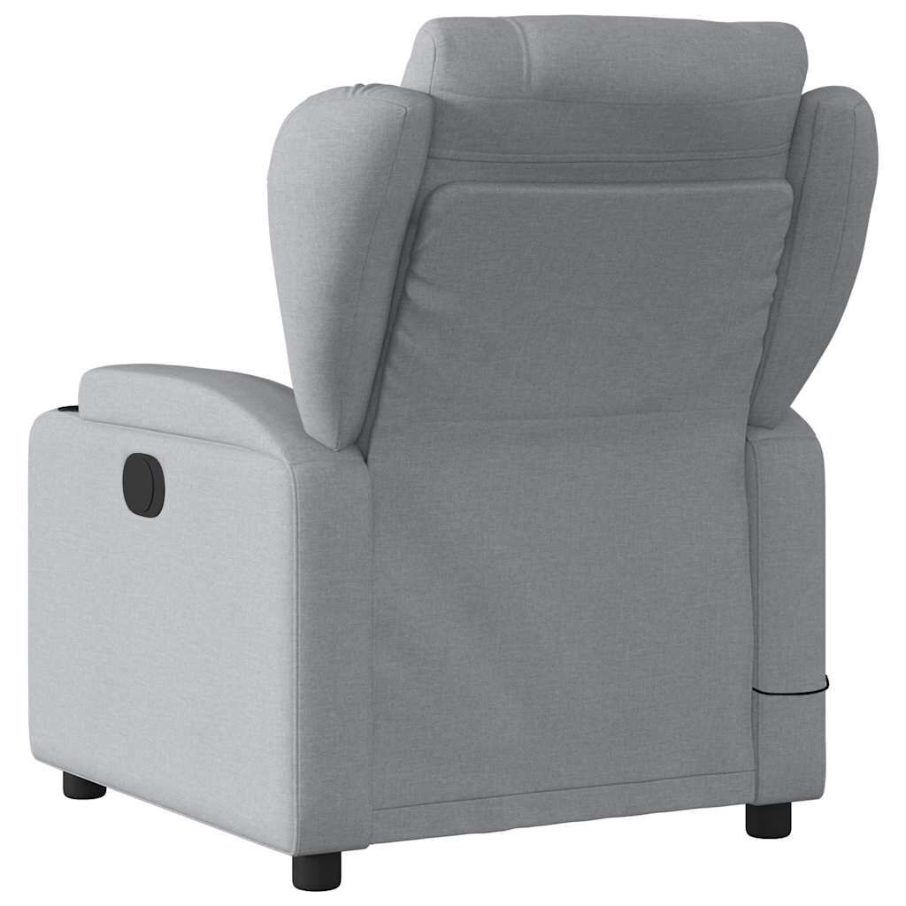 Massage Recliner Chair Light Grey Fabric Price
