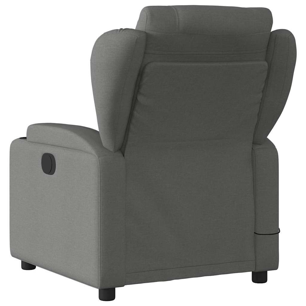 Massage Recliner Chair Dark Grey Fabric Price