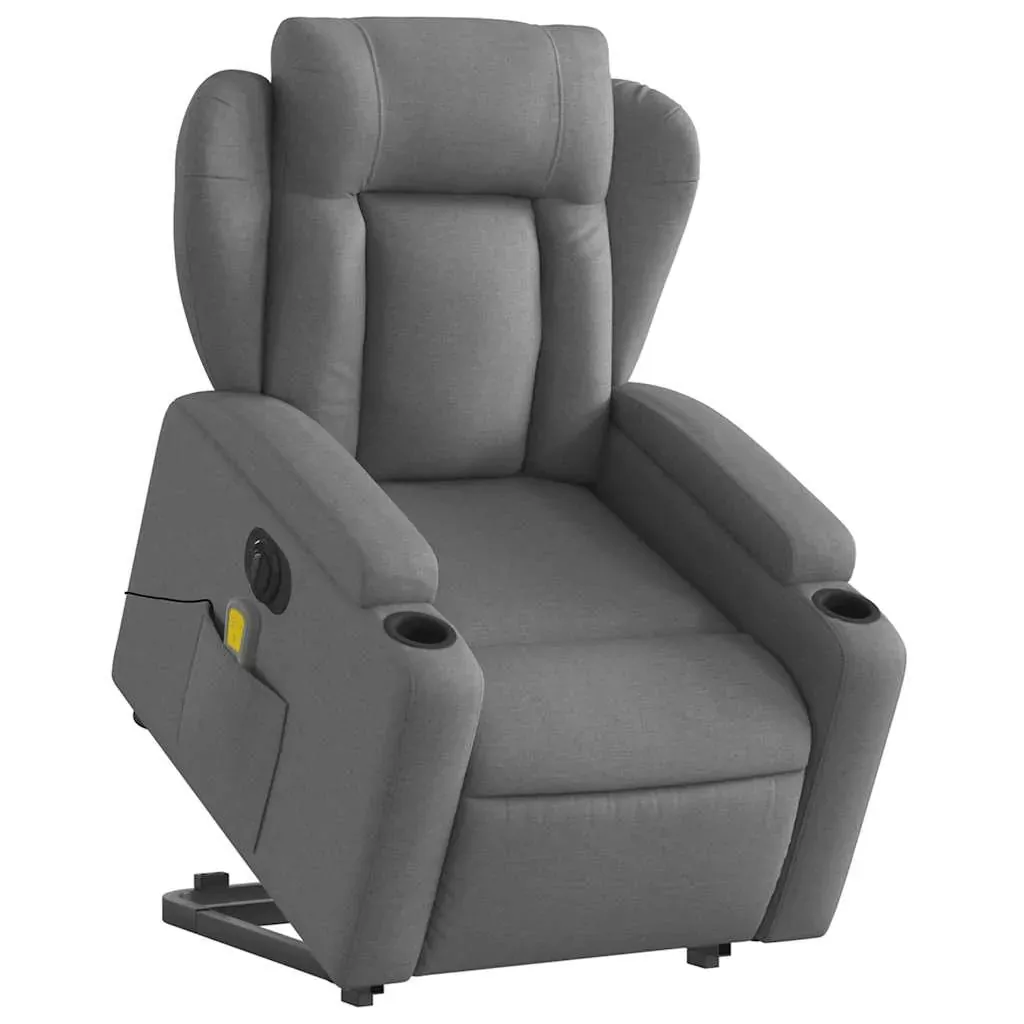 Electric Stand up Massage Recliner Chair Dark Grey Fabric Price