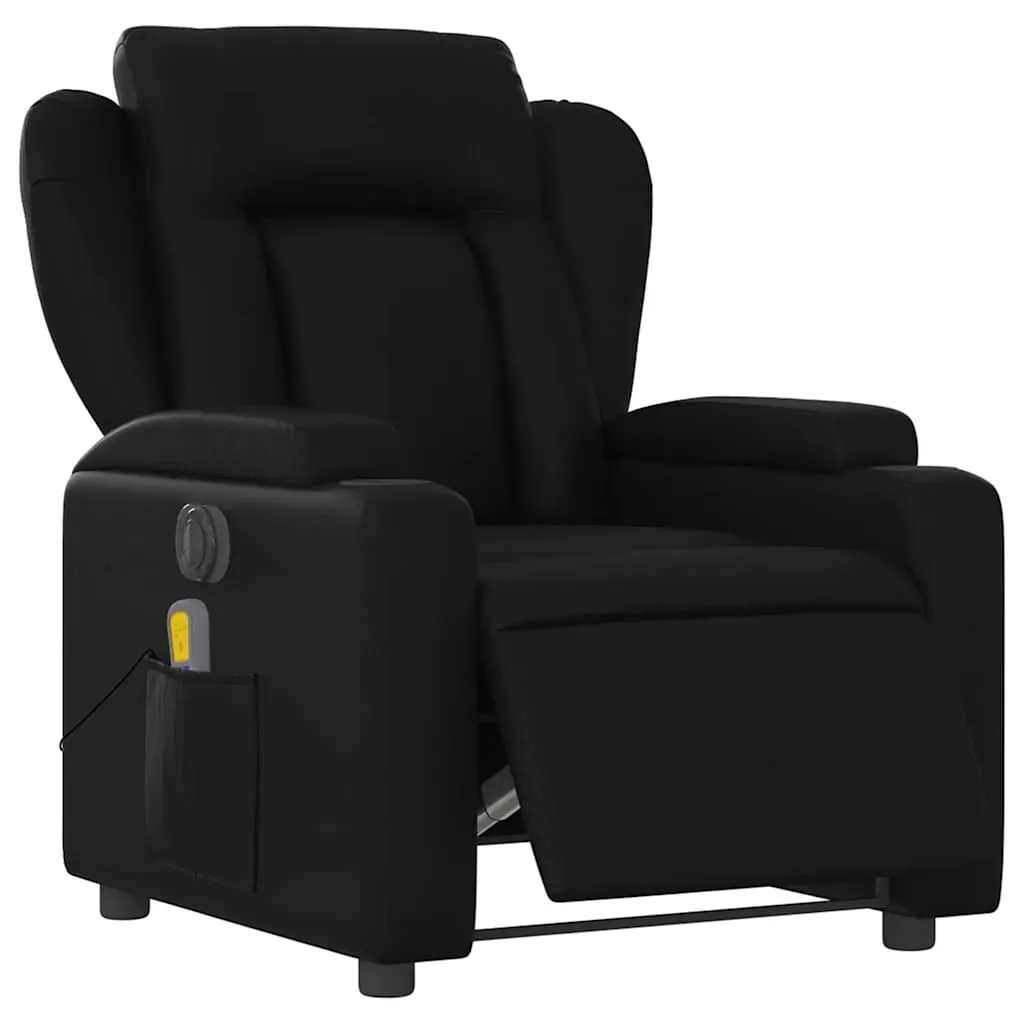 Electric Massage Recliner Chair Black Faux Leather Price