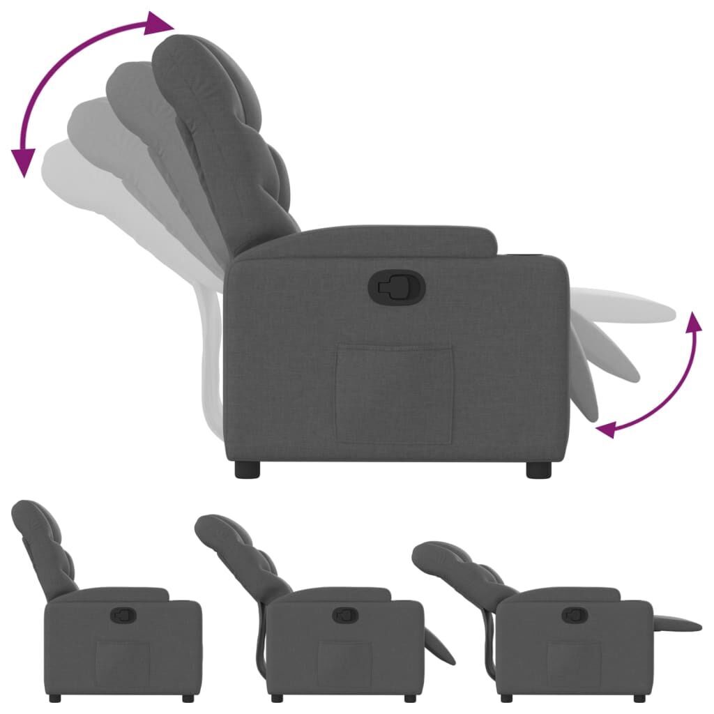 Recliner Chair Dark Grey Fabric Price