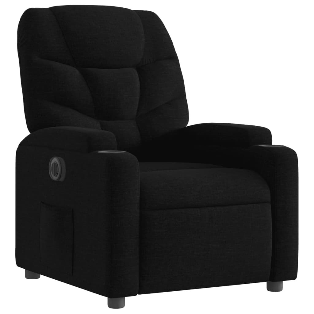 Electric Recliner Chair Black Fabric Price