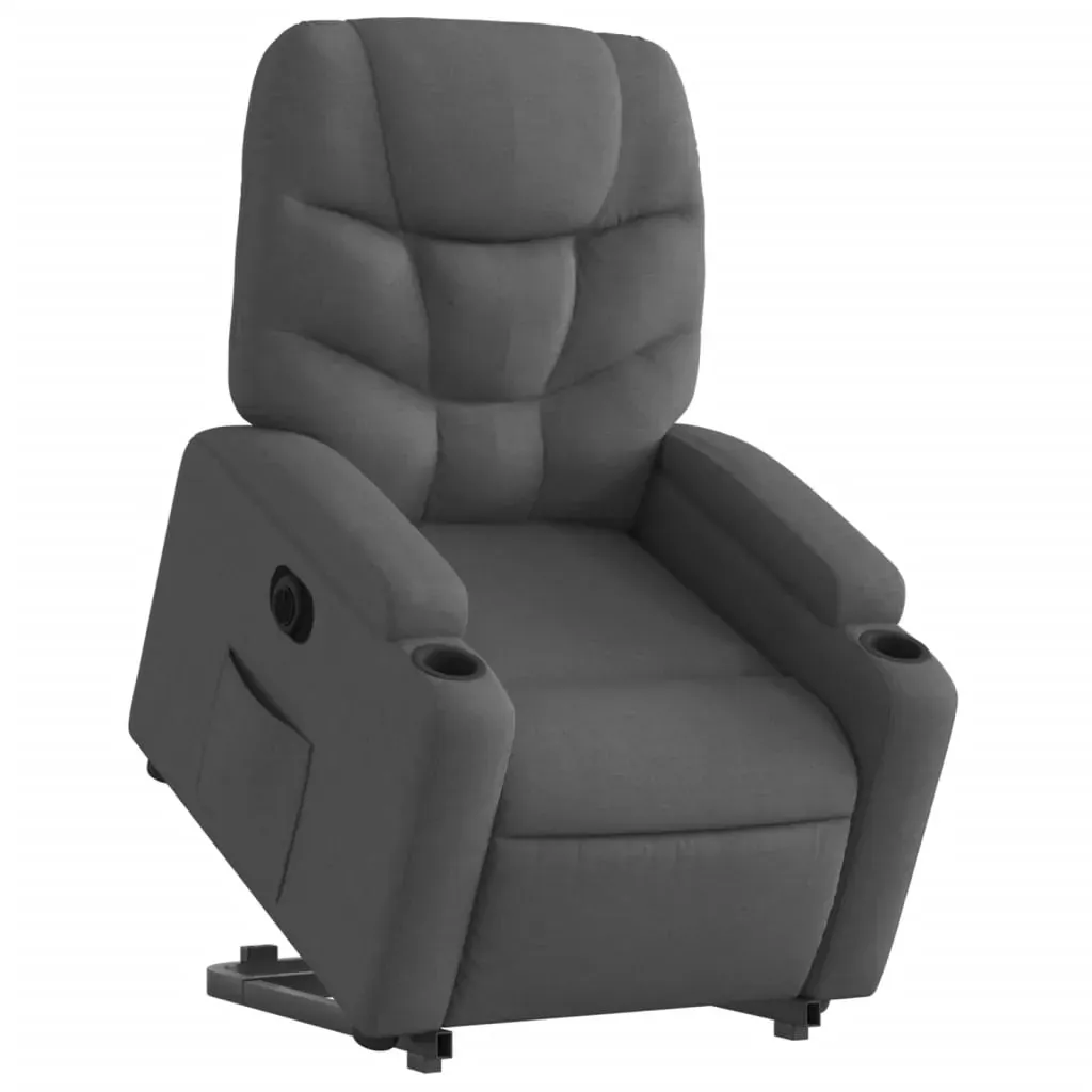 Electric Stand up Recliner Chair Dark Grey Fabric Price