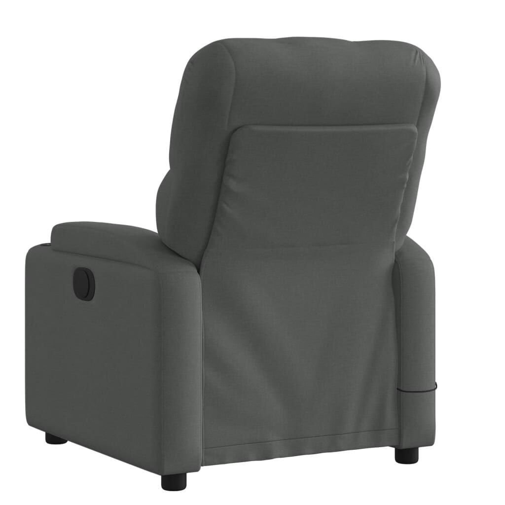 Massage Recliner Chair Dark Grey Fabric Price
