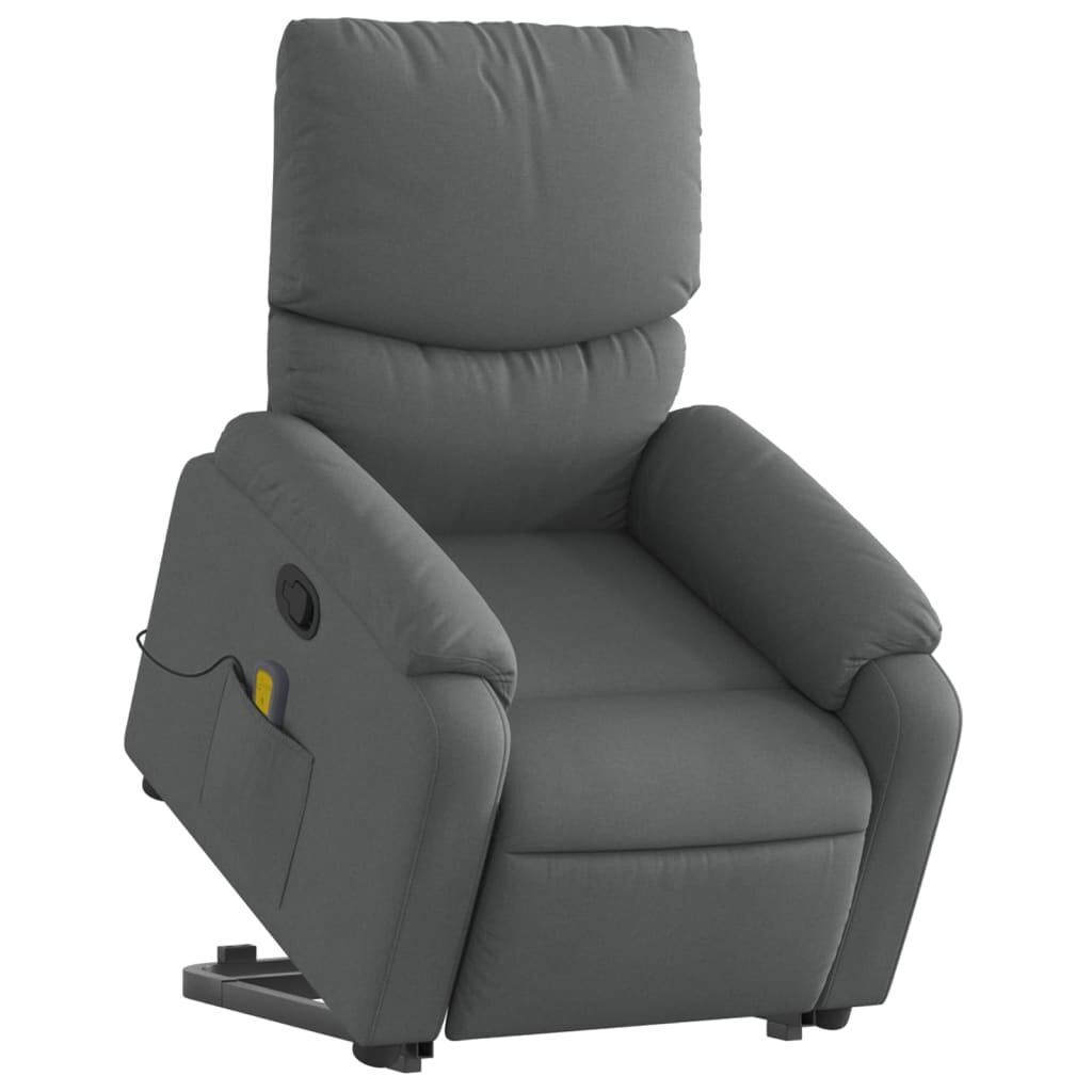Stand up Massage Recliner Chair Dark Grey Fabric Price