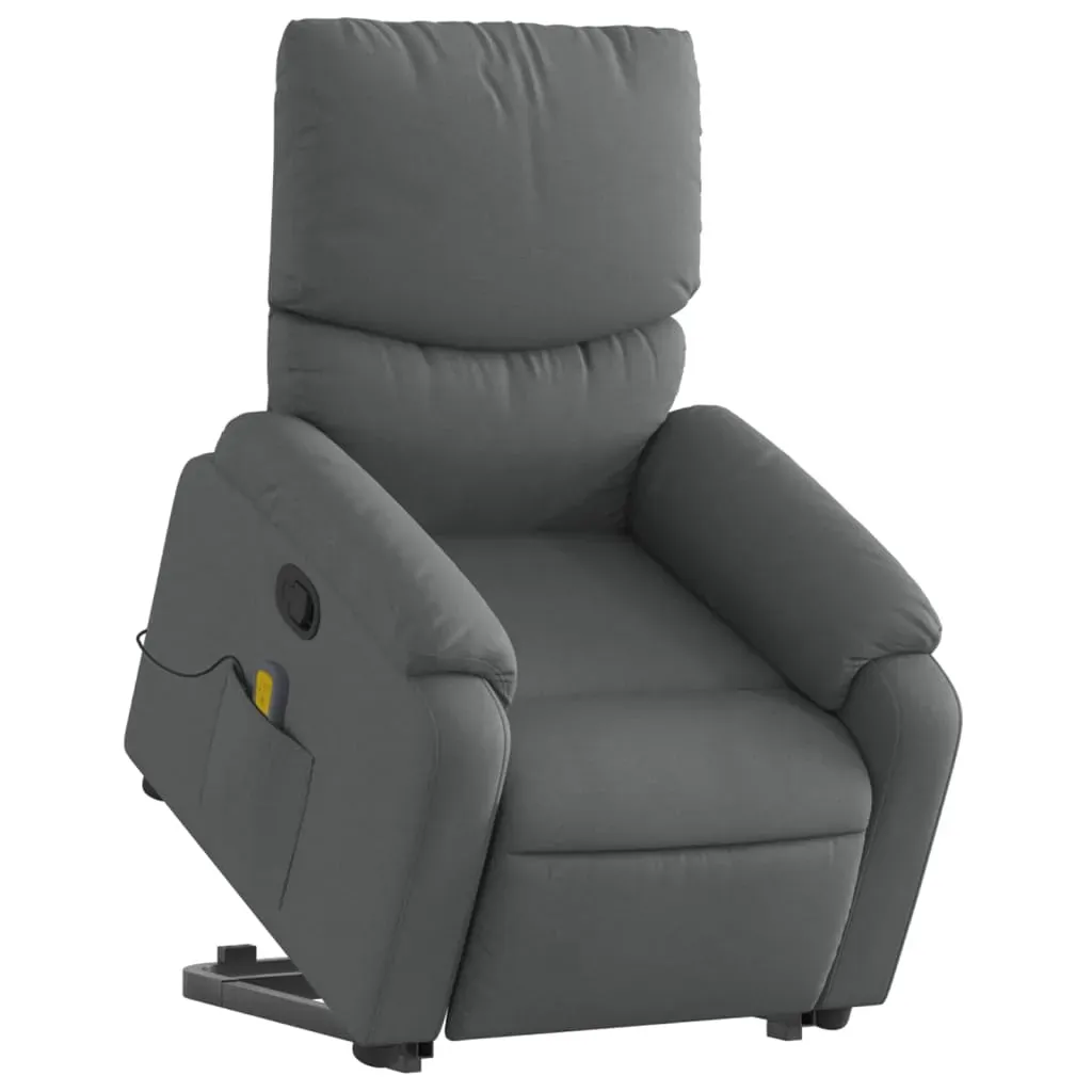 Stand up Massage Recliner Chair Dark Grey Fabric Price
