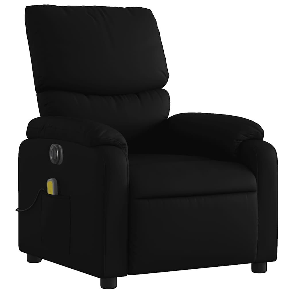 Electric Massage Recliner Chair Black Faux Leather Price