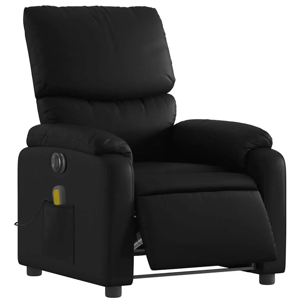 Electric Massage Recliner Chair Black Faux Leather Price