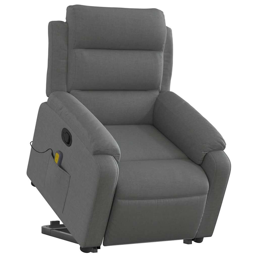 Stand up Massage Recliner Chair Dark Grey Fabric Price