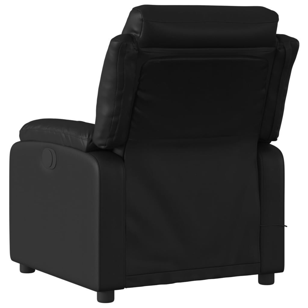 Massage Recliner Chair Black Faux Leather Price