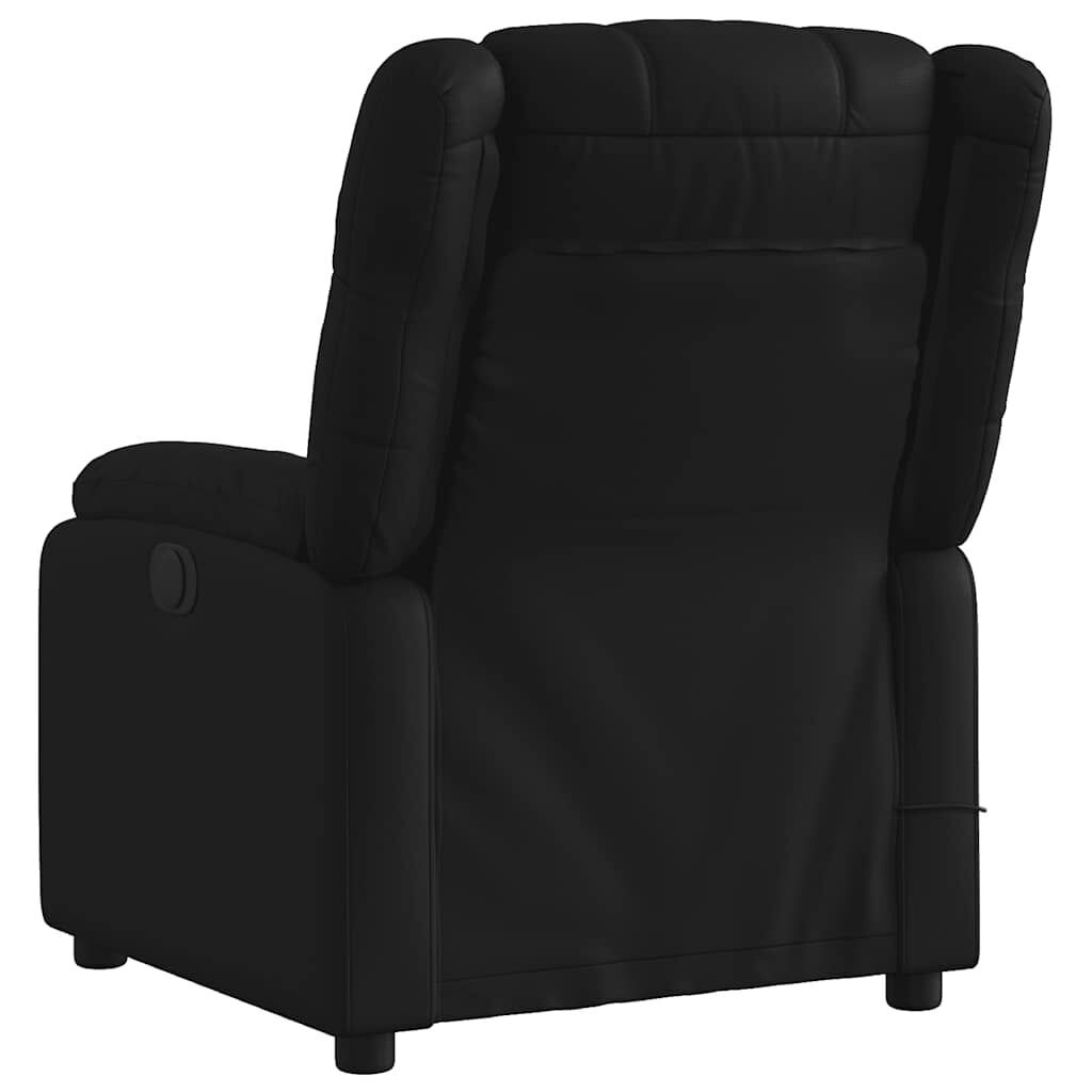 Massage Recliner Chair Black Faux Leather Price