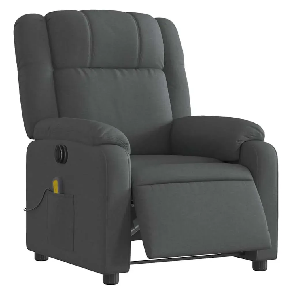 Electric Massage Recliner Chair Dark Grey Fabric Price