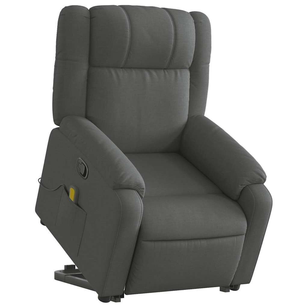 Stand up Massage Recliner Chair Dark Grey Fabric Price