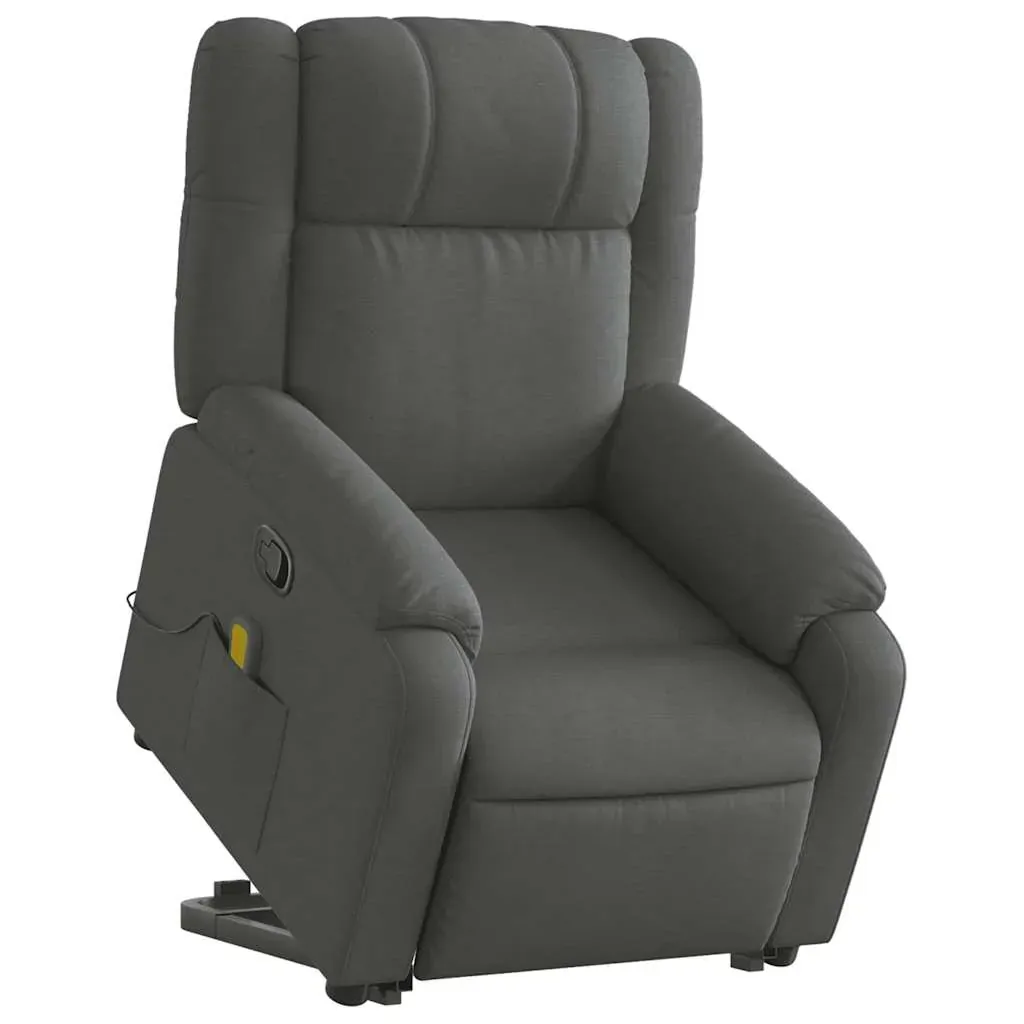 Stand up Massage Recliner Chair Dark Grey Fabric Price