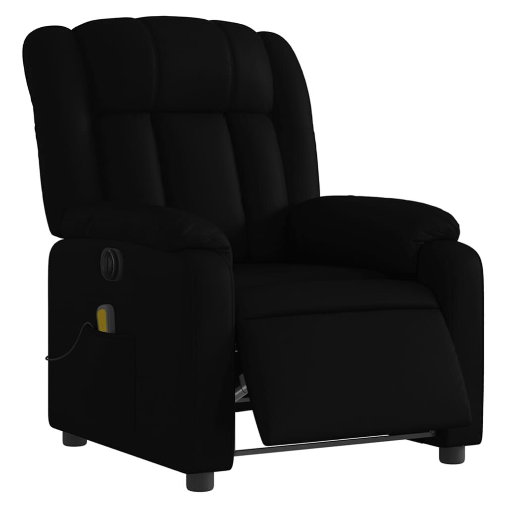 Stand up Massage Recliner Chair Black Faux Leather Price