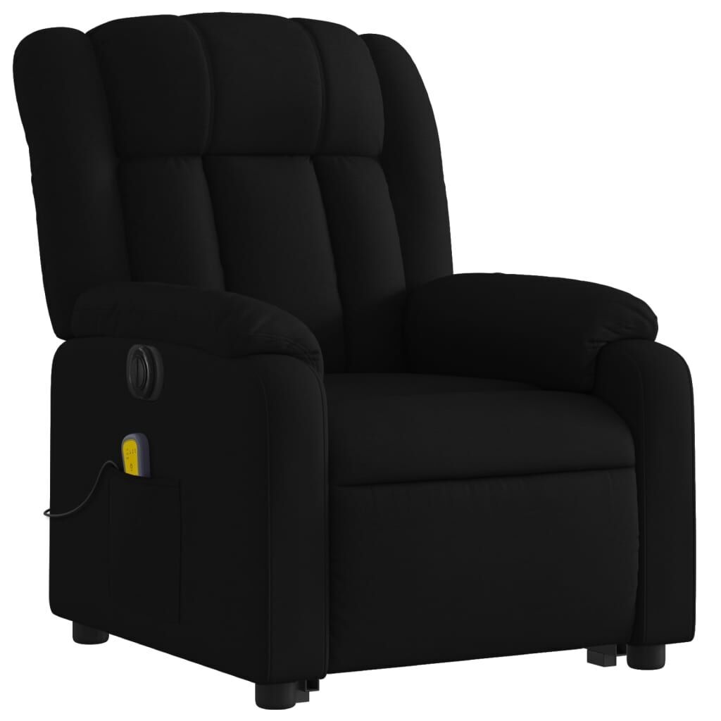 Electric Stand up Massage Recliner Chair Black Faux Leather Price