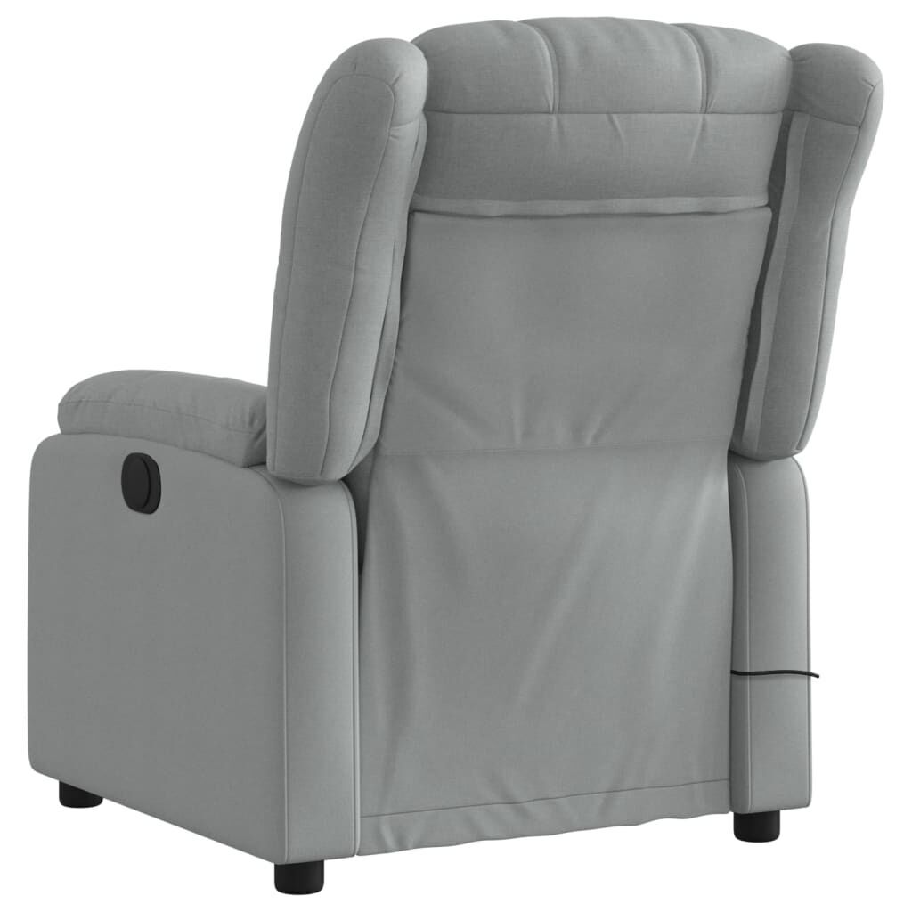 Massage Recliner Chair Light Grey Fabric Price