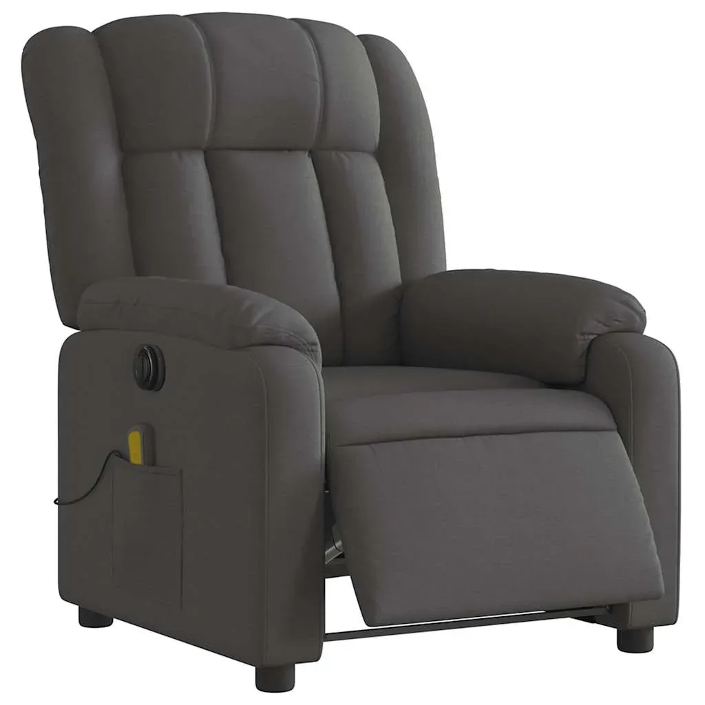 Electric Massage Recliner Chair Dark Grey Fabric Price