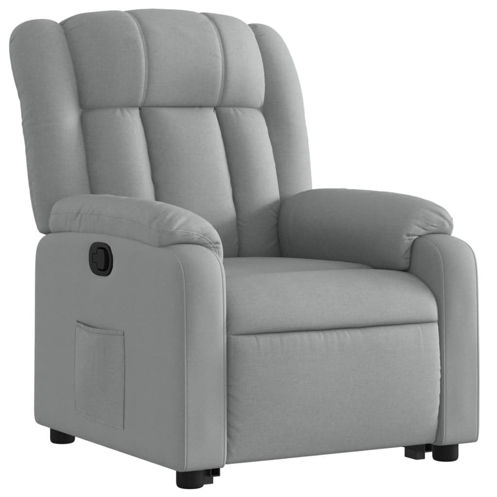 Stand up Massage Recliner Chair Light Grey Fabric Price