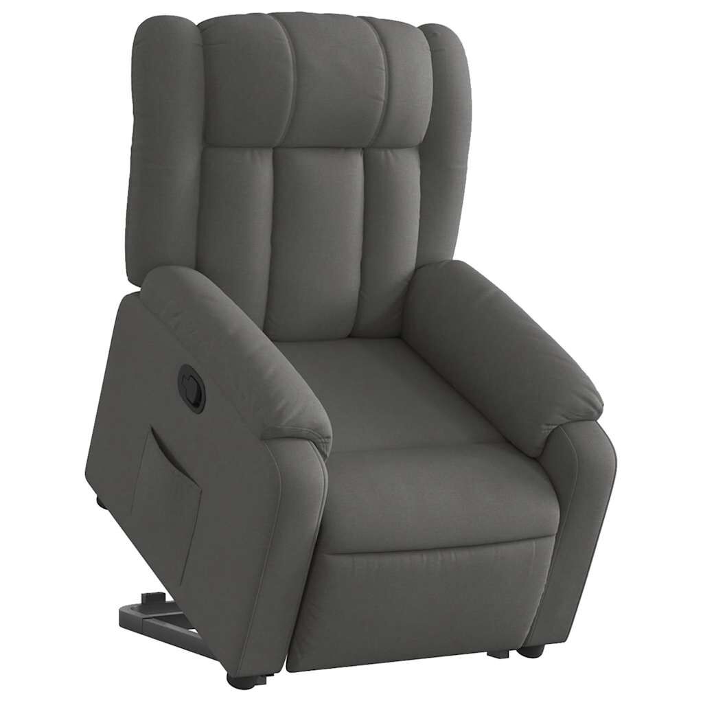 Stand up Massage Recliner Chair Dark Grey Fabric Price