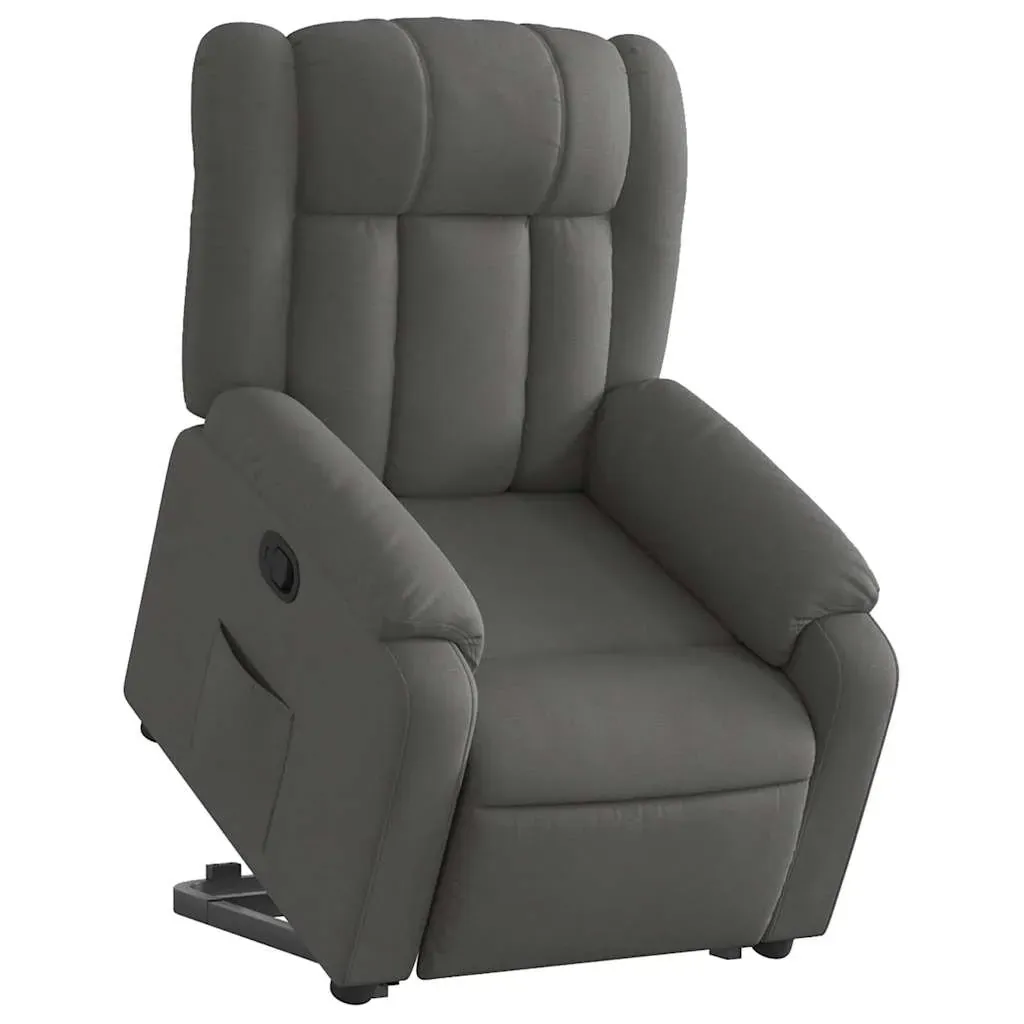 Stand up Massage Recliner Chair Dark Grey Fabric Price