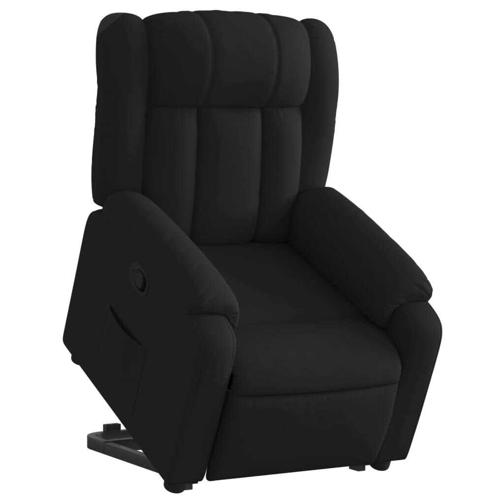 Stand up Massage Recliner Chair Black Fabric Price