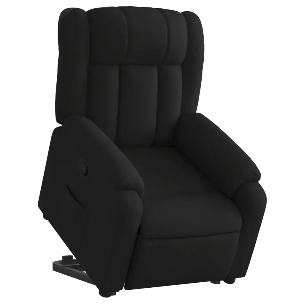 Stand up Massage Recliner Chair Black Fabric Price