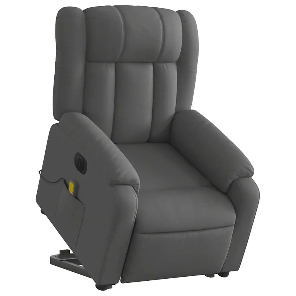 Electric Stand up Massage Recliner Chair Dark Grey Fabric Price
