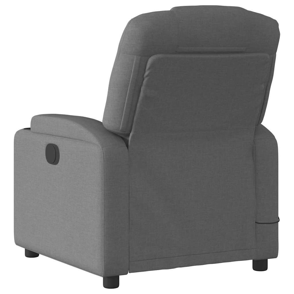 Massage Recliner Chair Dark Grey Fabric Price