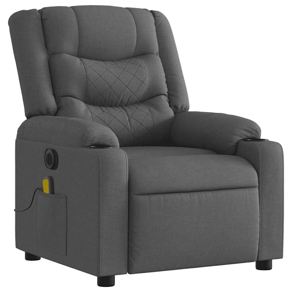 Electric Massage Recliner Chair Dark Grey Fabric Price