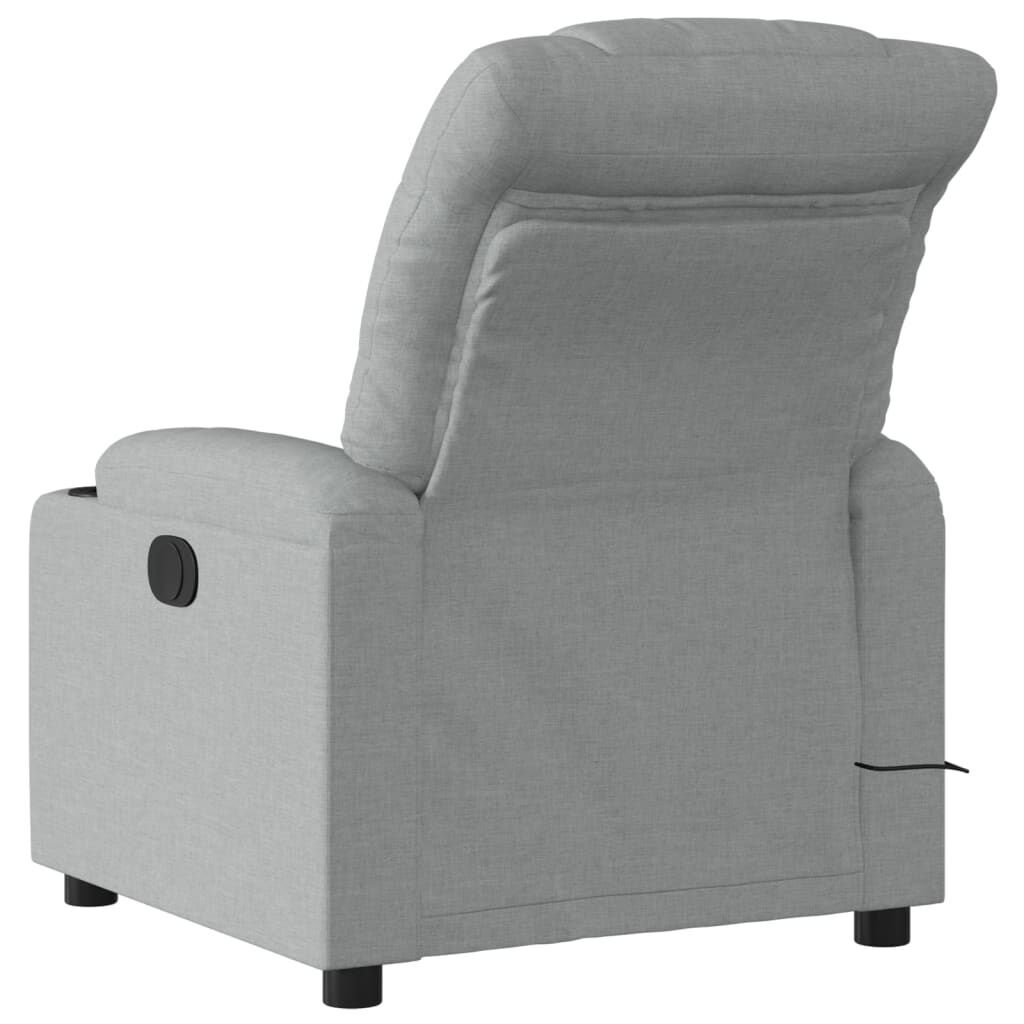 Massage Recliner Chair Light Grey Fabric Price