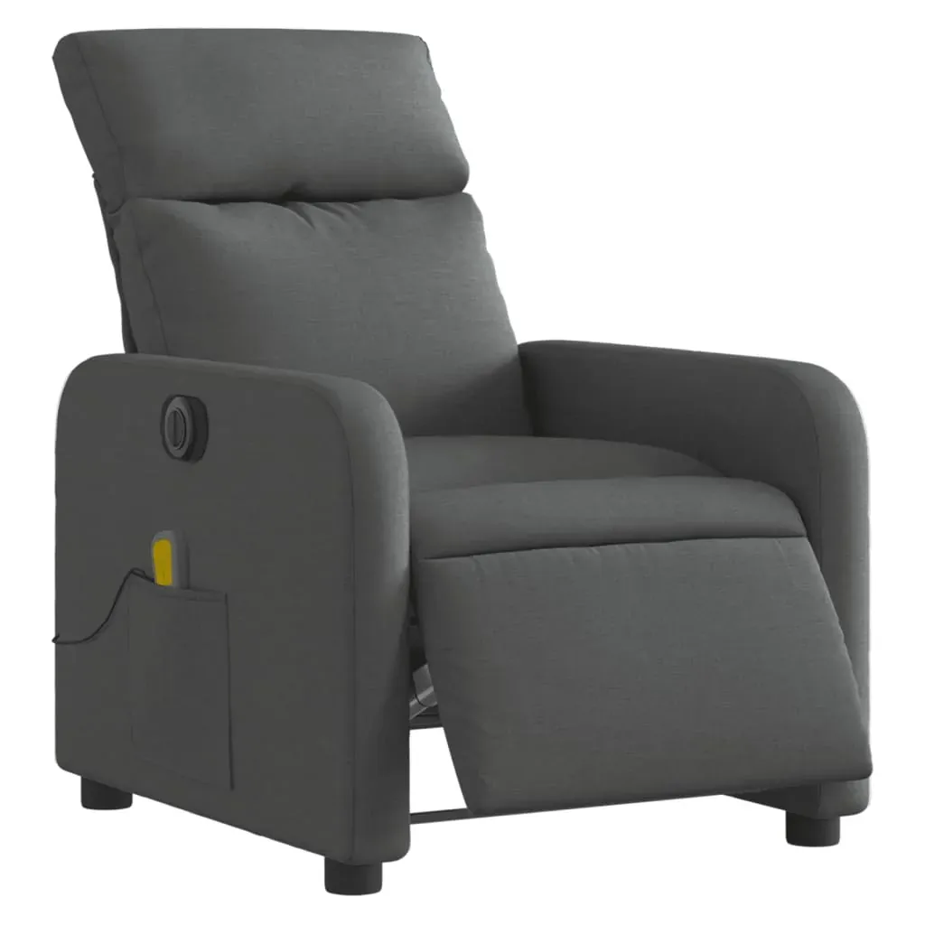Electric Massage Recliner Chair Dark Grey Fabric Price